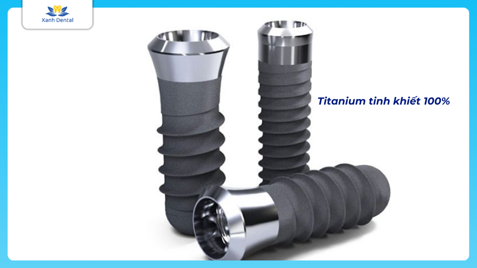 Trụ Implant Thụy Sĩ Titanium tinh khiết 100%