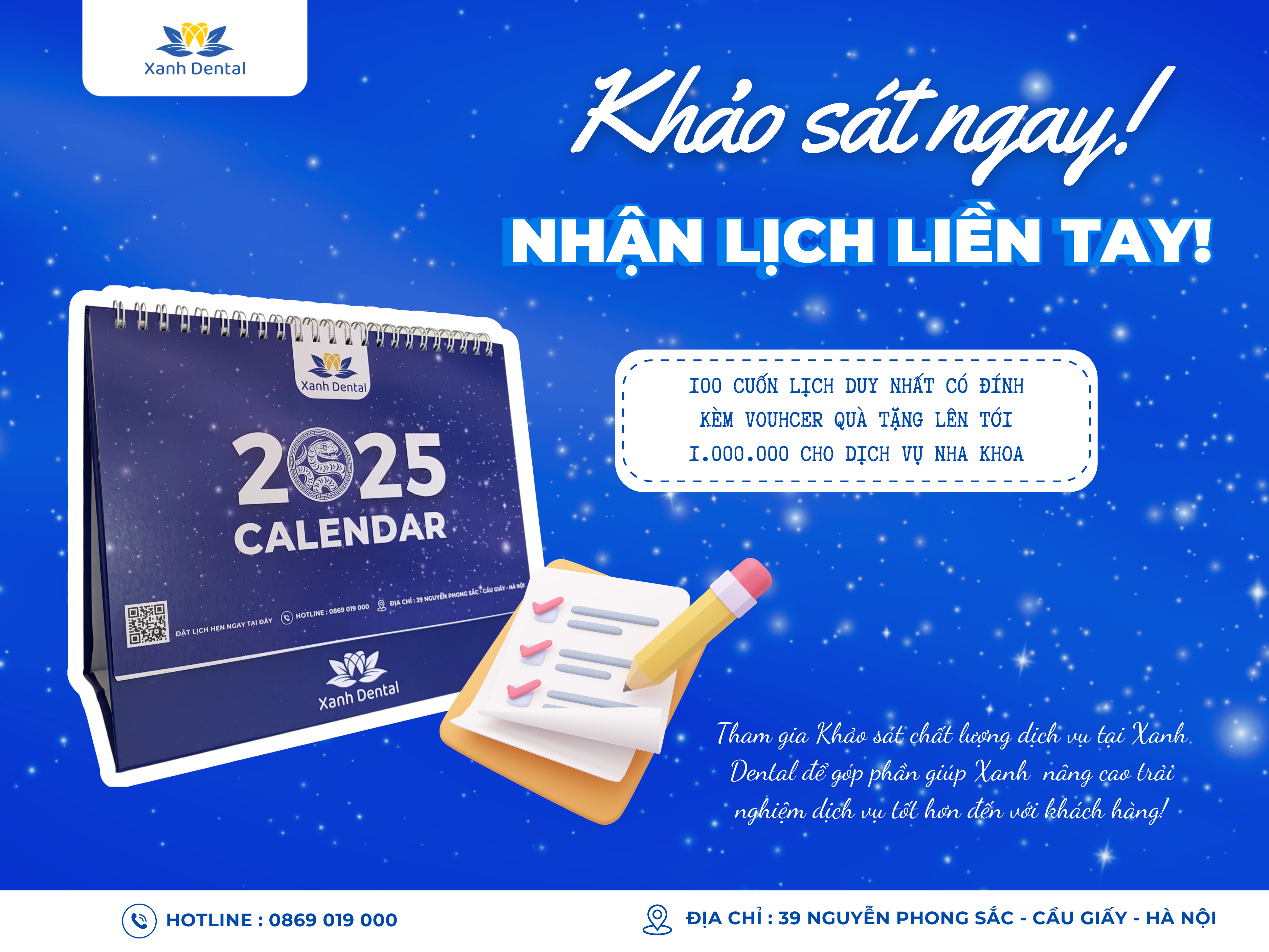 Chương trình "Khảo sát ngay - Nhận lịch liền tay"