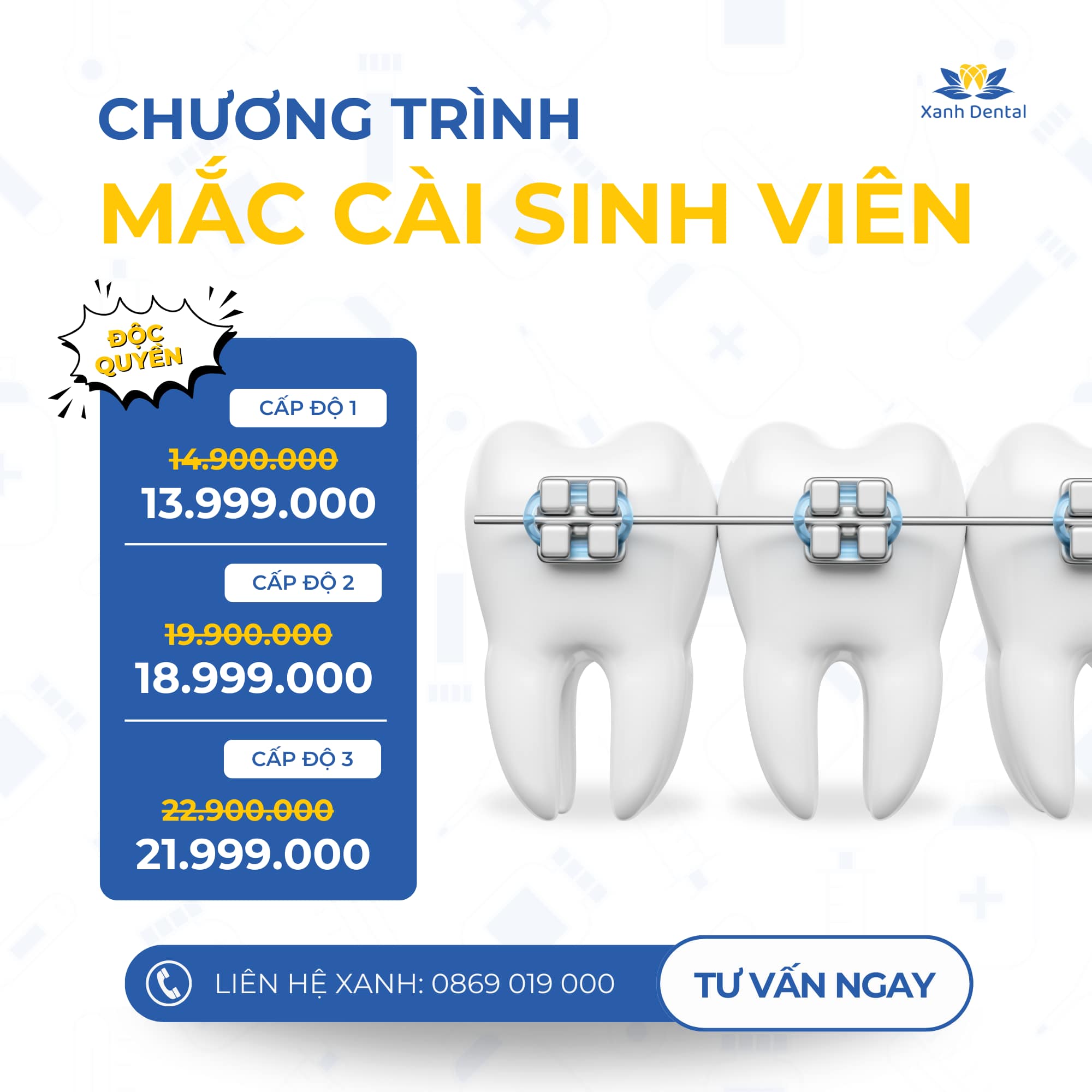 Giá ưu đãi niềng răng mắc cài