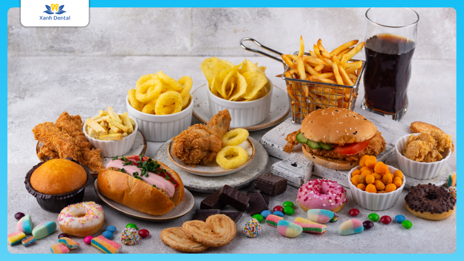 Thói quen ăn uống không hợp lý dẫn đến hóp má trong quá trình niềng